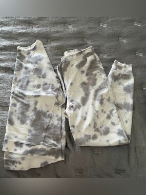 Jane & Delancey Womens Loungewear Set Tie Dye Sweatshirt Sz S & Jogging Pant XS